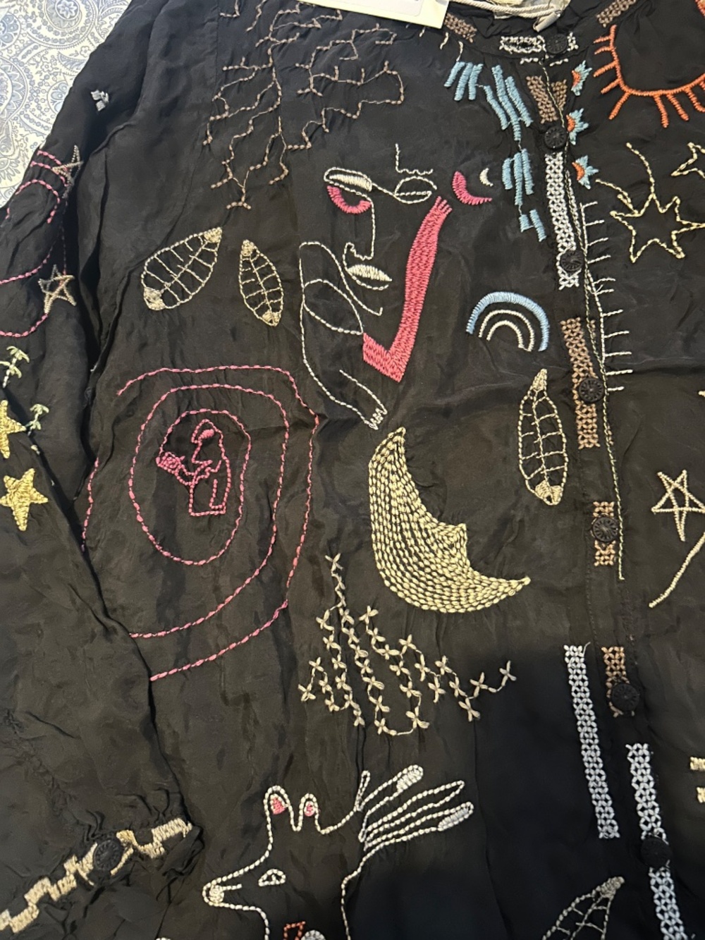 JOHNNY WAS STUNNING Embroidered top NWT - Rare Find Sz L - Picture 3 of 15